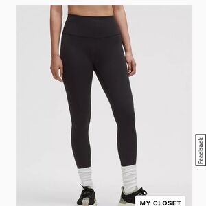 Lululemon black wunder train leggings 25in; size 10; $50